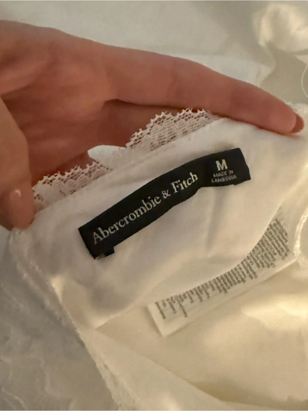 Abercrombie & Fitch Bra-Free White Lace Set Top - Picture 4 of 5